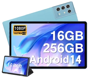 2025 NEW Tablet 10-inch 16GB RAM+256GB ROM , Android 15 5G+2.4G WiFi Face unlock - Picture 1 of 11