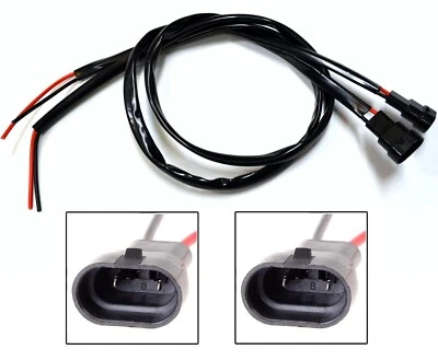 Wire Pigtail Male Extension 3ft 9006 HB4 Harness Fog Light Bulb Plug Socket Lamp - Image 1 of 4