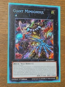 Yugioh Giant Mimighoul Secret Rare ROTA-EN093 Near Mint Never Played - Picture 1 of 4