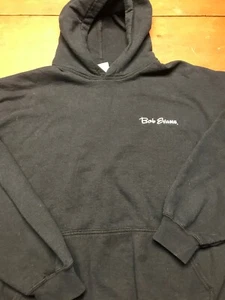 BOB EVANS Hooded Sweatshirt Sewn Logo Hoodie XXL by Gildan OG Ohio Black Rare - Picture 1 of 7