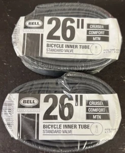 LOT of 2 Bell Bicycle Inner Tube 26" X 1.75 - 2.25 Mountain Standard Valve NEW! - Picture 1 of 1