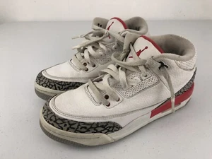 Nike Air Jordan 3 Retro Katrina Cement Youth Size 5.5 White Shoes 398614-116 - Picture 1 of 5