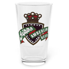 GIPPS AMBERLIN BEER, Famous Peoria Illinois Closed Brewery, Pub Bar Pint Glass