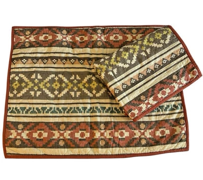 MARTHA STEWART Sueños Aztecas Tonos Tribales Acolchado Estándar Almohada Falsa Set 2 Foto 1 de 4