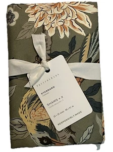 Pottery Barn Floral Bloom Standard Shams (Set Of 2)_Green_NWT_T#C - Picture 1 of 7