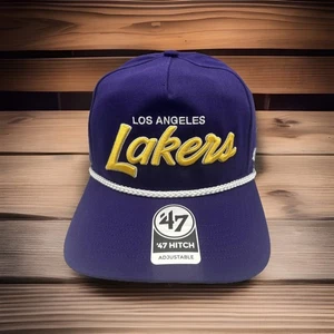 Gorra Los Angeles Lakers '47 Marca "Enganche" Acorde Golf Guión Púrpura Gorra H100 - Imagen 1 de 9