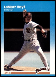 LaMarr Hoyt San Diego Padres 1987 Fleer #418 MLB Pitcher Baseball Card - Picture 1 of 2