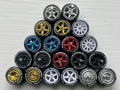 Hot Wheels - Ruedas 1/64 y Neumáticos de Goma (10 Juegos) Real Riders Lote Mixto Y Foto 1 de 4