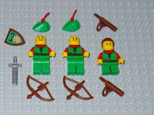 LEGO Castillo Clásico 10305 3x Forestmen minifigura arco escudo espada niño río - Imagen 1 de 1