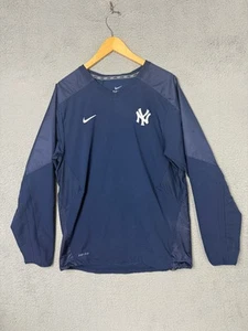 New York Yankees Nike Mens Small Windbreaker Training Jacket Blue MLB Baseball - Picture 1 of 11