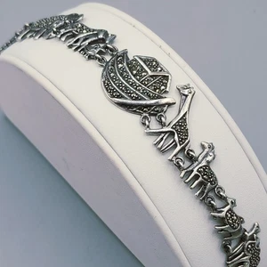 Brazalete Chapel-Zenray NF de plata de ley con marcasita Arca de Noé - Imagen 1 de 6