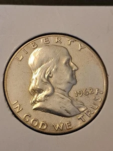 Moneda de medio dólar Franklin 1962-P - Imagen 1 de 2