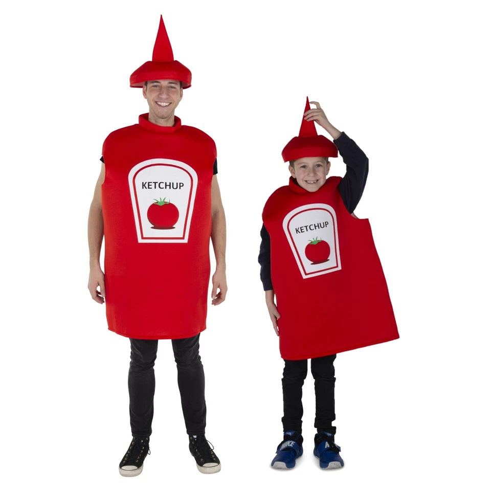 Dress Up America Ketchup Bottle Costume For Kids - Image 1 of 1
