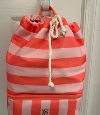 Victoria Secret в полоску пляж изолированный охладитель сумка и Bonjour Beach 8,4 унций туман - Изображение 1 из 4