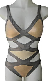 Agent Provocateur Bondage Style MAZZY Metals swimsuit Small Please Read