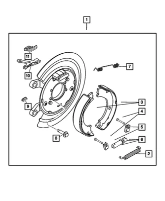 Conjunto adaptador freno estacionamiento Mopar original 52113468AF Foto 1 de 3