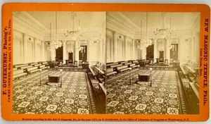 SV027_124 Stereoview PA Interior of the New Masonic Temple - Picture 1 of 2