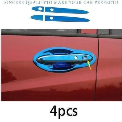 Guarnição de tampa de maçaneta de porta inteligente lateral titânio azul para Honda HR-V Vezel 2016-2022 - Imagem 1 de 4