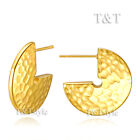 T&T 14K Gold GP Stainless Steel Circle Earrings (EG30)