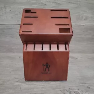 JA Henckles International 14 Slot Wooden Knife Block Oak - Picture 1 of 7