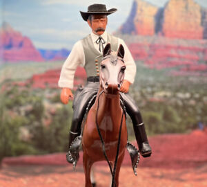 Custom Hartland Doc Holliday With Original Horse And Saddle, Custom Hat And Gun