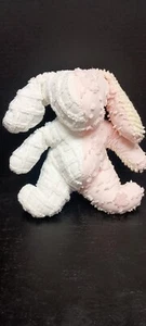 Vintage Chenille Pastel Color Block Plush Bunny Rabbit Pillow - Picture 1 of 8