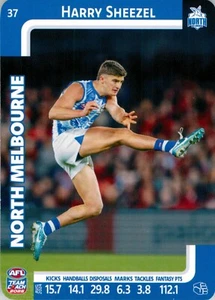 2025 North Melbourne Kangaroos AFL TeamCoach Card - Harry Sheezel - Picture 1 of 3