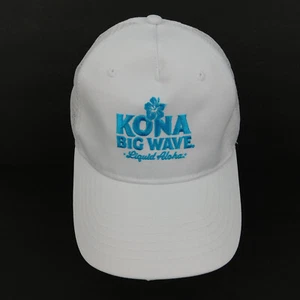 Kona Big Wave Liquid Aloha Unisex White hook & loop Adjustable Trucker Hat - Picture 1 of 20