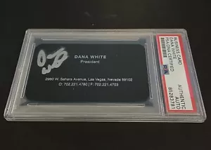 DANA WHITE autograph UFC President CEO Business Card Signed PSA/DNA slab MINT - Picture 1 of 3