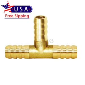 Messing T-Stück 3 Wege Widerhaken Verschraubung Kreuzung 3/8" ID Schlauch Wasser/Kraftstoff/Luft 1 Stück - Bild 1 von 4