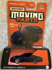 PIEZAS MÓVILES MATCHBOX 2020 azul metálico oscuro Porsche 911 Carrera 4S nuevo USPS - Imagen 1 de 1