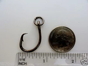 40 ganchos de círculo anillado 2x tamaño fuerte 2/0 níquel negro - 40 piezas ganchos de pez - Imagen 1 de 6