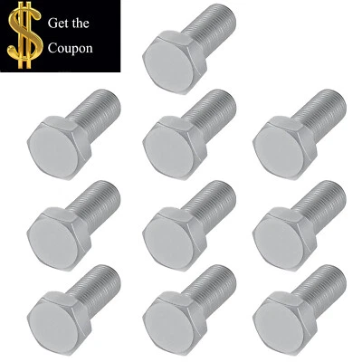 Fits JD16 Front Wheel Hub Lug Bolt 10 pk 9/16-18 x 1-1/8" Fit John Deere Tractor - Image 1 of 4