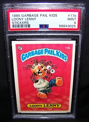 GARBAGE PAIL KIDS, 1985, 1ª Serie, #17b Loony LENNY - Mate - OS1, PSA 9, COMO NUEVO Foto 1 de 2
