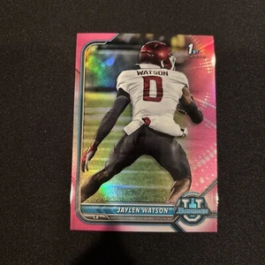 2021-22 Bowman University Pink Refractor Jaylen Watson #76 1st Bowman - Picture 1 of 2