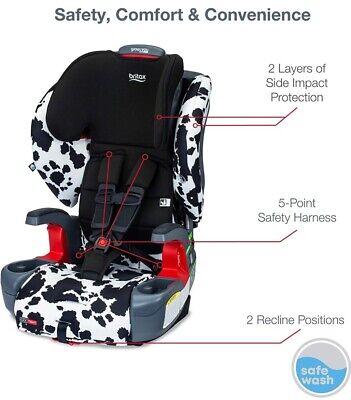 Britax Grow With You ClickTight Harness To Booster Car Seat, Cowmooflage 2.0... • 495.77$