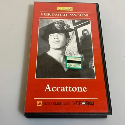 Accattone VHS Pier Paolo Pasolini Video Cassetta Club Luce - Immagine 1 di 4