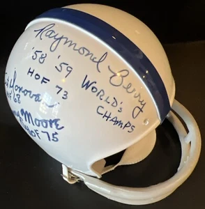 Baltimore Colts Signed Mini Helmet Marchetti, Moore, Donovan ,Berry GM Ink Auth - Picture 1 of 7