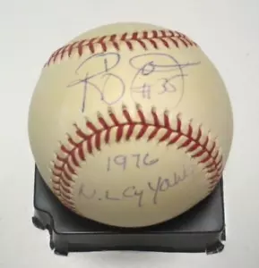 Randy Jones Sandiego Padres 1976 NL CY YOUNG CON CERTIFICADO DE AUTENTICIDAD FIRMADO MLB BÉISBOL - Imagen 1 de 1
