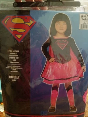 Supergirl Costume Dress Toddler Size 3 To 4 #282 - Image 1 of 4