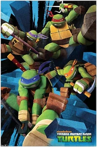 2012 Viacom Teenage Mutant Ninja Turtles Póster Ataque Tendencias #5458 Nuevo 22x34 - Imagen 1 de 1