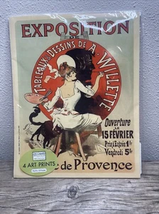 Repliken 4 französische Kunstdrucke passt 8"x10" Poster Rahmengröße Ausstellung versiegelt neu - Bild 1 von 3