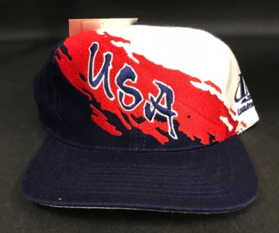NUEVO CON ETIQUETAS De colección 1996 EE. UU. Juegos Olímpicos Logo Atlético Splash Snapback Gorra Gorra Atlanta RARA Foto 1 de 4
