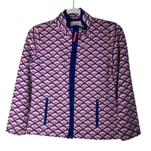 Vineyard Vines Full Zip Stretch Printed Jacket Girls Large - Picture 1 of 4