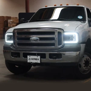 AlphaRex ProSeries Projector Headlights For 05-07 Ford F250 F350 F450 F550 Black - Picture 1 of 7