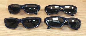 Lot of 4 Unbranded Blue With Black Lenses Kid's Plastic Sunglasses **READ**  - Picture 1 of 5