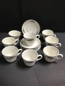 Royal Tudor Christmas Tree Grindley of Stoke England (8) Sets Cups & Saucers - Picture 1 of 9