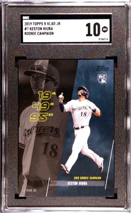 2019 Topps X Vlad Jr. #7 Keston Hiura Rookie Campaign RC SGC 10 Brewers - Image 1 of 1