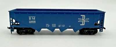 TYCO HO Scale Blue Boston & Maine Non-Operating Hopper Car Train 344D:250 - Image 1 of 4
