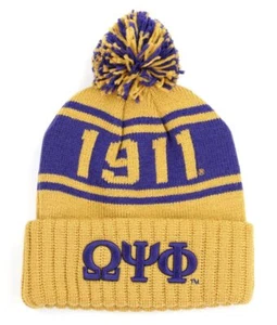 Omega Psi Phi M52 Beanie Old Gold - Picture 1 of 2